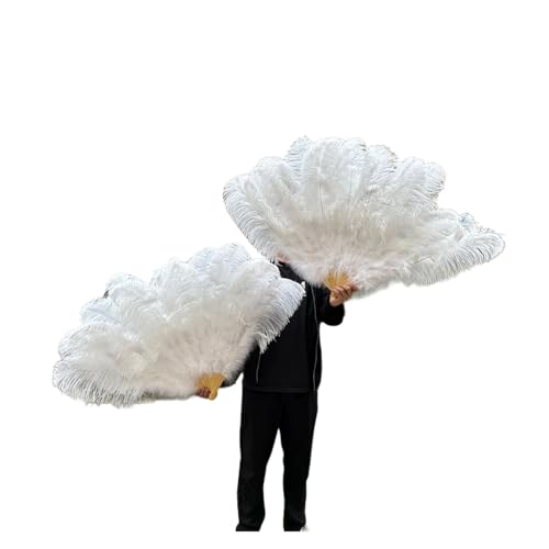 Abanico de mano plumas marabú de 100cm para evitar la rigidez en danza oriental 3