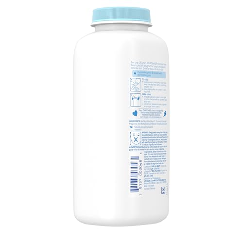 Image of Johnson's Baby Cornstarch Baby Powder, Aloe & Vitamin E for Delicate Skin, Hypoallergenic, No added Parabens, & Dyes, Silky for Gentle Baby Skin Care, Baby Essentials, 9 oz