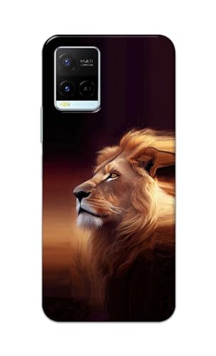 Image of PRINTFIDAA Printed Hard Back Cover Case for Vivo Y21 | Y21T | Y21s | Y21e | Y21A | Y21G | Y33S | Y33T | Y32 | Vivo T1x Back Cover (Danger Lion) -112