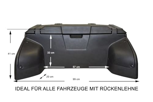 200 L Volumen Universal Quad- ATV Koffer Neu aus hochwertigem LLDPE (linear Low Density Polyethylene) Material und Sicherheitsschloss, inklusive Befestigungsmaterial, mit großer Ladeöffnung.