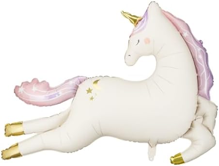 Large Unicorn Balloon 44.5x32.7 Inch PartyDeco, Flying Unicorn Ba...