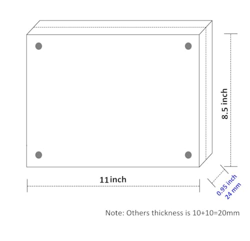 Niubee 8.5X11 Acrylic Picture Frames 3 Pack, Clear Certificate Document Magnetic Photo Frame For Tabletop Display thumb #1