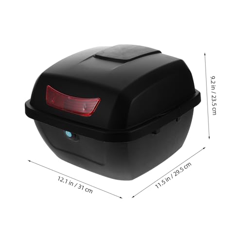 Boîte de rangement arrière moto scooter grand volume coffre rigide abs et métal - 2