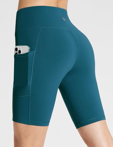 Image of baleaf Women's 8 inch / 5 inch / 3 inch Biker Shorts High Waist Yoga Workout Gym Running Volleyball Spandex Shorts with Pockets
