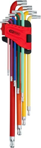 Torx-Kugelkopf-Winkelstiftschlüssel-Satz, Extra lang, 9-tlg