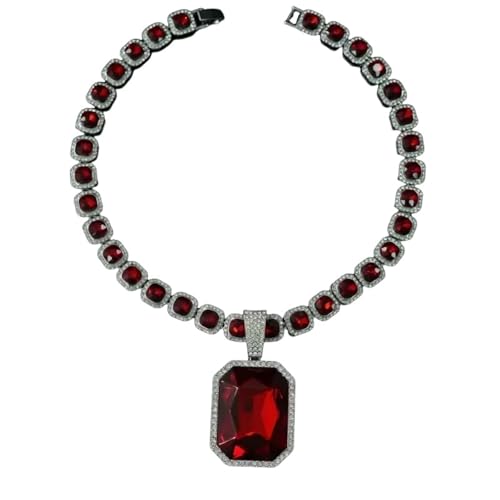 Collier pendentif pierres précieuses rouges : le cadeau idéal pour un couple hip-hop