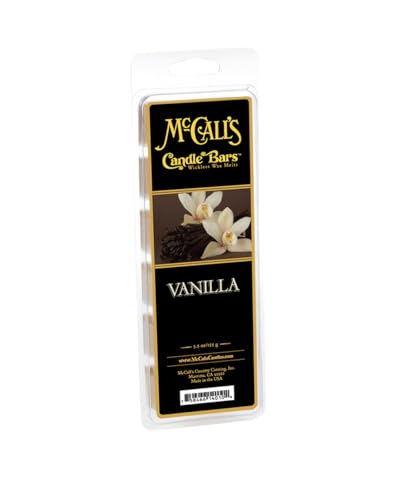 Image of McCall's Candles | Vanilla | Scented Wax Melt | Classic Vanilla Bean & Soft Sugar | 6-Piece Break-Apart Bar | 12-24 Hours Per Wedge | Poured in the USA | 5.5 oz