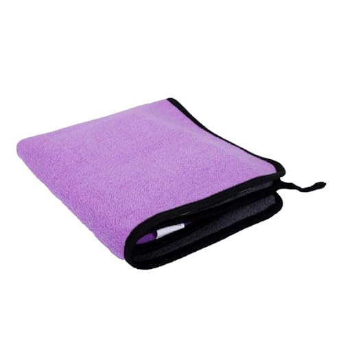 Image of NapkinKART Microfiber Cleaning Cloth - Ultra Soft, Highly Absorbent & Reusable | Lint-Free Multipurpose Towel for Car, Kitchen, Glass & Household Cleaning (Pack of 1 /Purple)