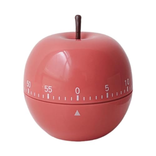 rockible Temporizador Mecánico de Cocina con Recordatorio de, con Forma de Manzana, Moderno, Fácil de Usar, Reloj Despertador Multiusos, Gadgets de
