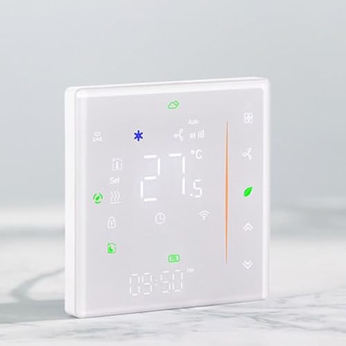 Thermostat intelligent WiFi à écran tactile programmable compatible avec Alexa et Smart Life