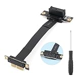 YHX-US New PCIE 3.0 X1 Extension Cable High Speed Flexible Riser Cable 90 Degree Adapter 36 PIN Sound Card Network Card Extension Cable (100MM)
