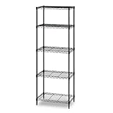 アイリスオーヤマ お部屋に馴染むマットカラーのラック メタルラック カラーメタルラック本体 ワゴン 55cm幅 5段 マットカラー ブラック 黒 ポール径19mm 耐荷重100㎏ 幅55×奥行35×高さ158.6cm XCMF-55160