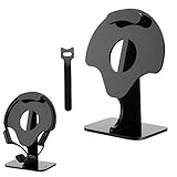 Tuvzylory Desktop Stand Compatible with Shokz OpenRun Series Headphones, Acrylic Stand, Anti-Slip, Cable Management, Stable Display (Black)