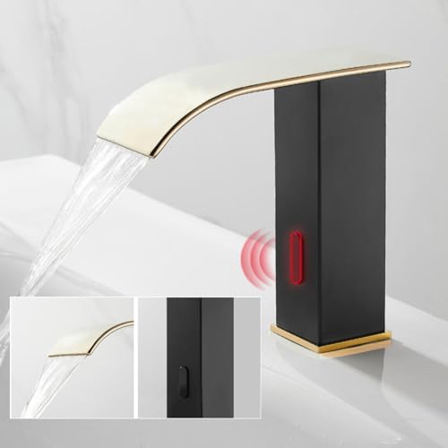 Grifo de baño automático con diseño de cascada cromado LWX 7