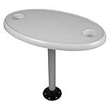 Wise 8WD1157 Pontoon Table - Oval, White