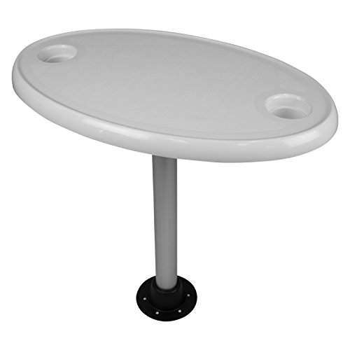 Wise 8WD1157 Pontoon Table - Oval, White