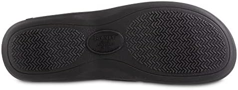 isotoner Men's Microterry and Waffle Travis Slip-On Hoodback Slipper, Black, 13-14 | Image 3