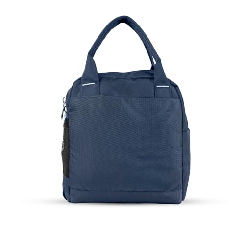 Image of FLUXY Lunch Bag for Men & Women | Waterproof, Leakproof Lunch Box Tote | Spacious Tiffin Bag for Office, School, Travel & Picnic (Blue)