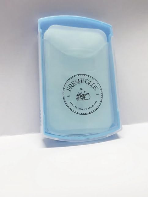 1 Box (50 Sheets) Portable Eco Friendly Hand Paper Soap for Traveling, Camping, Hiking, School, Outdoor Events, Parties, Clubs (Blue)