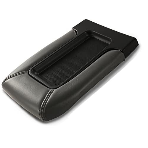 Olvevlo3 Center Armrest Console Lid Replacement Kit For 1999-2007 Chevy Silverado, Avalanche, Suburban, Tahoe/Gmc Sierra, Yukon 19127364, 19127365,19127366 (Dark Gray) #TOP1