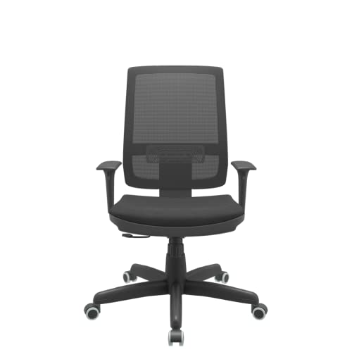 Cadeira Giratória Presidente Brizza Preto - Plaxmetal