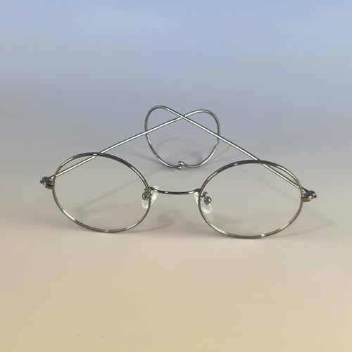 Image of Vintage Gunmetal Round Glasses 46mm Flexible Optical Metallic wire Spring Frame