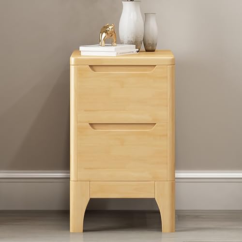 Table de chevet étroite en bois gain de place pour petits espaces de chambre beige - 4