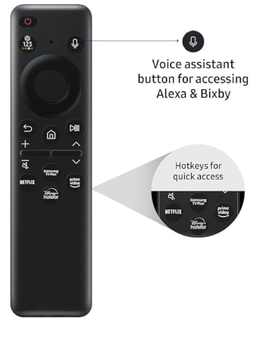Image of Original Samsung RM-2800 Universal Voice Remote Control Compatible for Samsung Smart Tv with Voice Function Compatible for All OLED QLED UHD 4K Model: UA43DUE77AKLXL, UA55DUE77AKLXL, UA65DUE77AKLXL