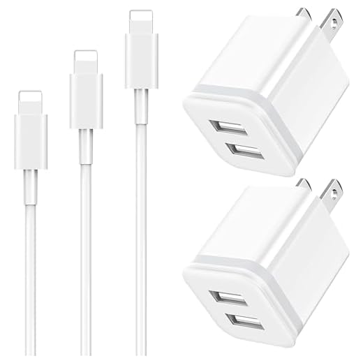Phone Charger Cable 3ft 6ft 10ft with Wall Plug, LUOATIP 5-Pack Long Charging Cord + Dual Port USB Block Cube Adapter Replacement for iPhone 11 XS/XS Max/XR/X 8/7/6/6S Plus SE/5S/5C, Pad, Pod