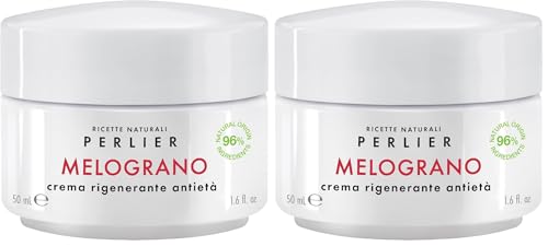 Perlier Melograno Crema Rigenerante Antietà - Formula con il 96% di ingredienti di origine naturale - 50 ml (Confezione da 2)