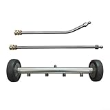 FACAIIO Bodendüse für Unterbodenreinigung aus Edelstahl und Aluminiumlegierung für gleichbleibende Leistung bei Autos, LKWs und Gehweg-Anwendungen (grau-schwarz)