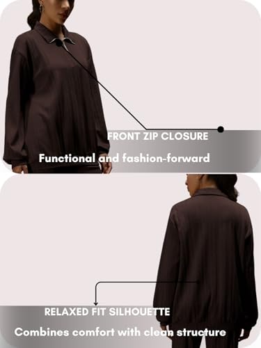 Image of GRECIILOOKS Co-ord Set for Women Stylish | Warm Zip Up T-Shirt & Pant Set | Oversized Loose Fit Summer Cord Set for Women | Summer Casual Travel & Loungewear Outfit