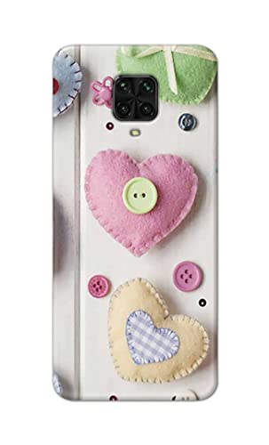 Image of PRINTFIDAA Heart Shape Hard Back Cover for Poco M2 Pro /Redmi Note 9S Back Cover -(P6) KAT1010