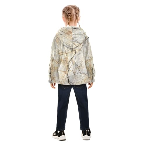 GuoChe Marble Vintage Beige Pattern Sherpa Lined Toddler Hoodie4