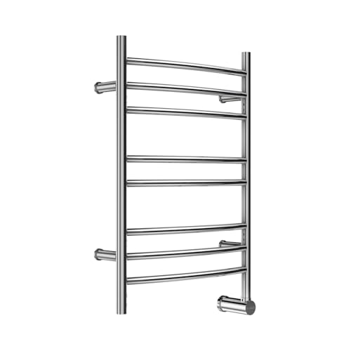 Mr Steam W328TSSP W328 8-Bar Wall Mounted Electric Towel Warmer with Digital Timer, Size, Polished Stainless Steel