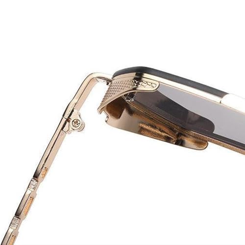 Simple and Fashionable Men's Polygonal Sunglasses Retro Gradient Metal Frame Outdoor Driving，L83473