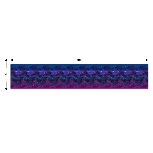 Beistle Bedruckter Kunststoff-Hintergrund mit Galaxie-Motiv, 122 x 96 cm, Blau/Violett/Weiß