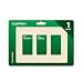 Lutron CW-3-AL Claro 3-Gang Wallplate, Almond