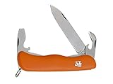 Mikov Tradition 1794 Taschenmesser PRAKTIK, Orange, 9 cm, Linerlock, Multitool- 3 Funktionen, scharfes Klappmesser für: Jagd, Angeln, Camping, Multifunktionswerkzeug, NUZ 115-NH-3