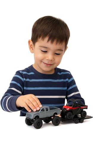 Camioneta Off Road Die Cast con Trailer y Polaris XP1000 miniatura 2
