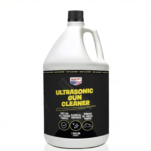 Ultrasonic Gun Cleaner Solution Concentrate + Free Cleaning Cloth | Makes 50 Gal. | Made in The USA | Gun Parts Cleaner for All Ultrasonic Machines | Highly Concentrated Firearm Cleaning Liquid