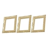 VALICLUD 3 Stück Teiliges Miniatur Barock Bilderrahmen aus Resin Vintage Puppenhaus Zubehör für...