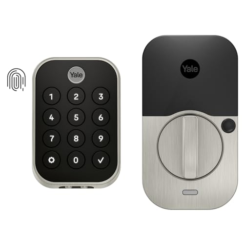 Image of Yale Assure Lock 2 Touch Deadbolt, Satin Nickel Key-Free Smart Entry Door Lock with Bluetooth Connected Keypad and Fingerprint Scanner for Code Entry (No Wi-Fi), YRD430-F-BLE-619
