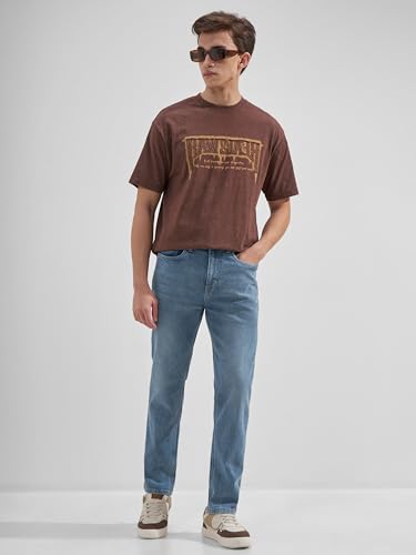 Image of Highlander Men Men's Straight Relaxed Fit Jeans | Stretchable | Everyday Comfort & Style| Jeans for Man|Premium Cotton Blend