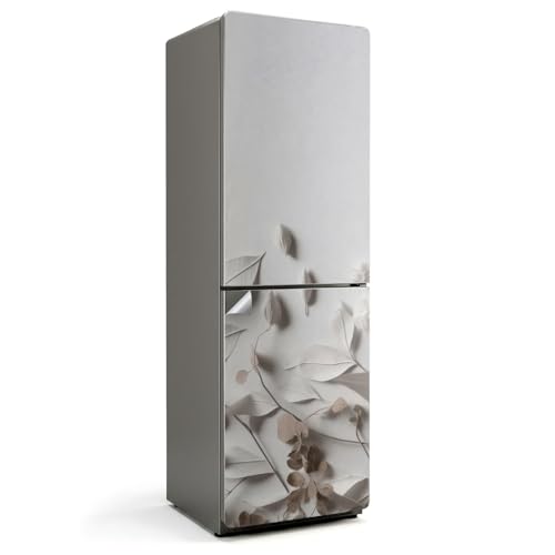 Sticker couvrant pour masquer les rayures du frigo avec des fleurs - 2