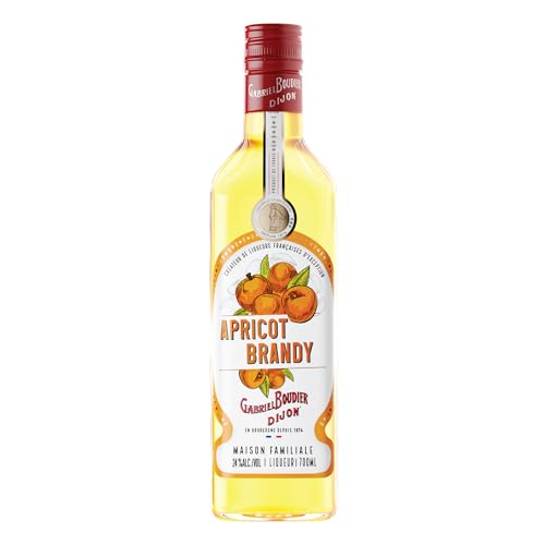 Gabriel Boudier Apricot Brandy Liqueur - 50cl 24% ABV - Premium French Liqueur for Cocktail Mixers - Ideal for Tropical Apricot Based Cocktails