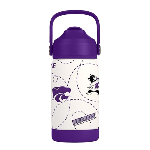 Image of Logo Brands NCAA Mascot Stainless-Steel Kids Bottle -Soft Silicone Mouthpiece, Easy To Carry, Kid-Friendly Design- Great For School & On-The-Go