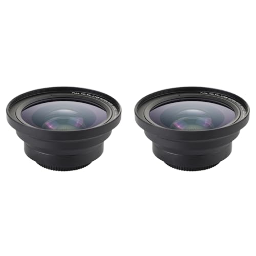 2 x Macro professionale 37 mm + obiettivo grandangolare 72 mm 0.39X per videocamera 4K full-hd