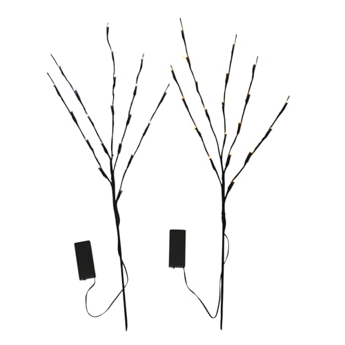 Gatuida 2 piezas Lámpara LED de Ramas Decorativas Luz Cálida y Blanca para Interior y Exterior Luz Nocturna Ambiental para Hogar y Eventos Diseño Elegante de Árbol Simulado