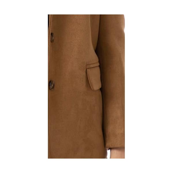 Ababalaya Women's Faux Suede Blazer Thick Jacket 2024 Fall Fashion Casual Coat - Image 7